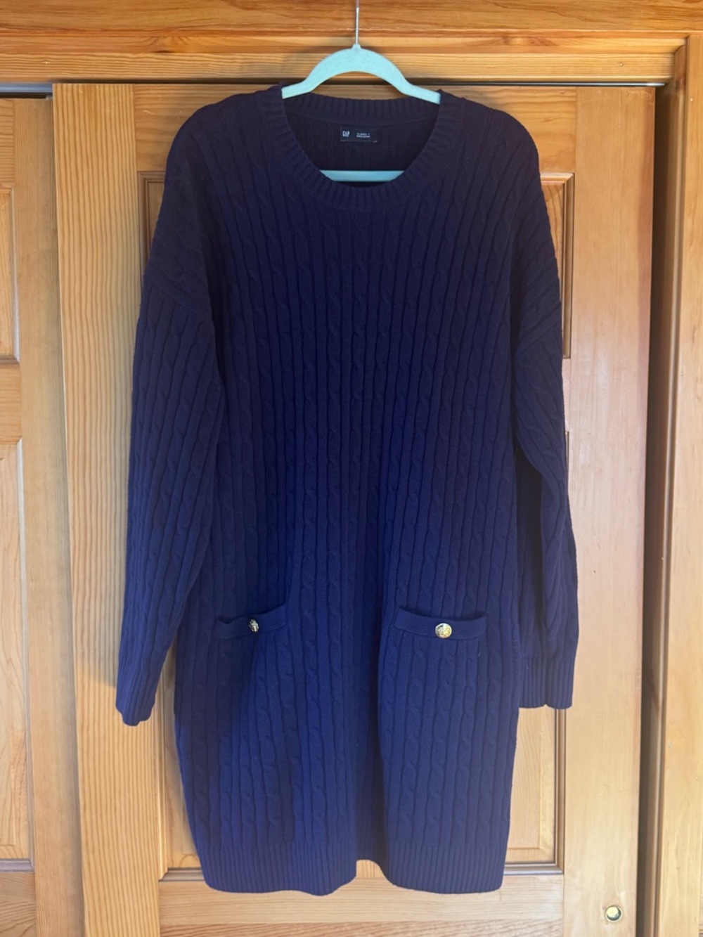 GAP Navy Cable-Knit Sweater Dress